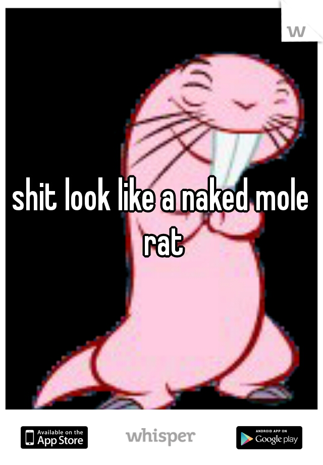 shit look like a naked mole rat