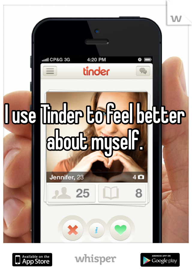 I use Tinder to feel better about myself. 