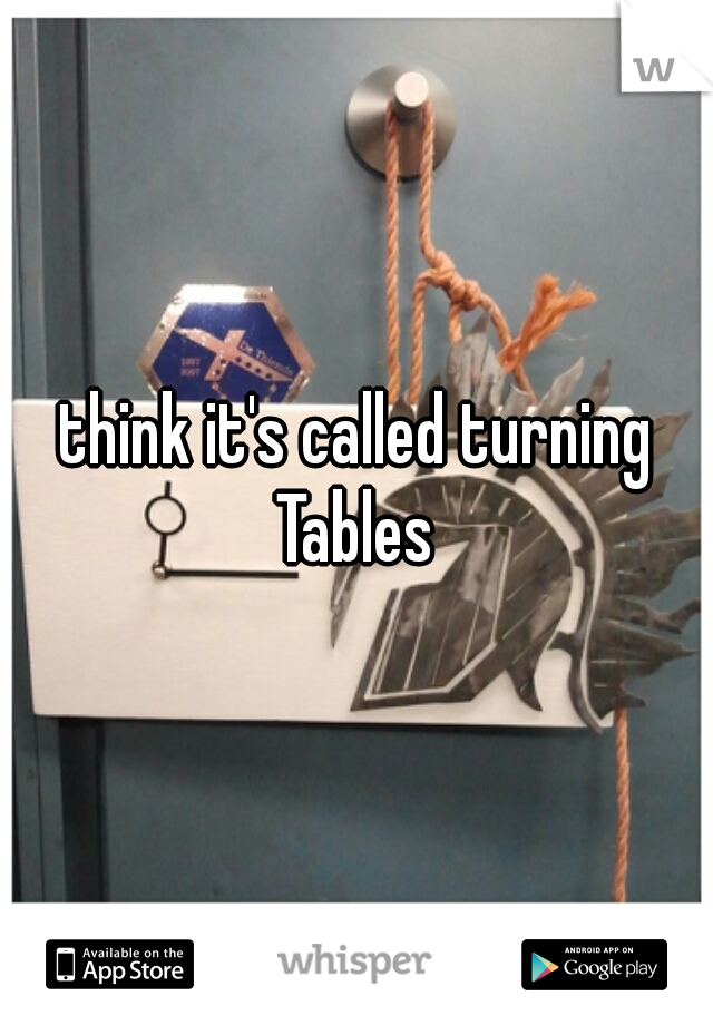 think it's called turning Tables 