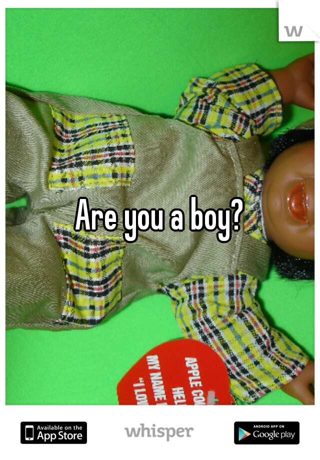 Are you a boy?
