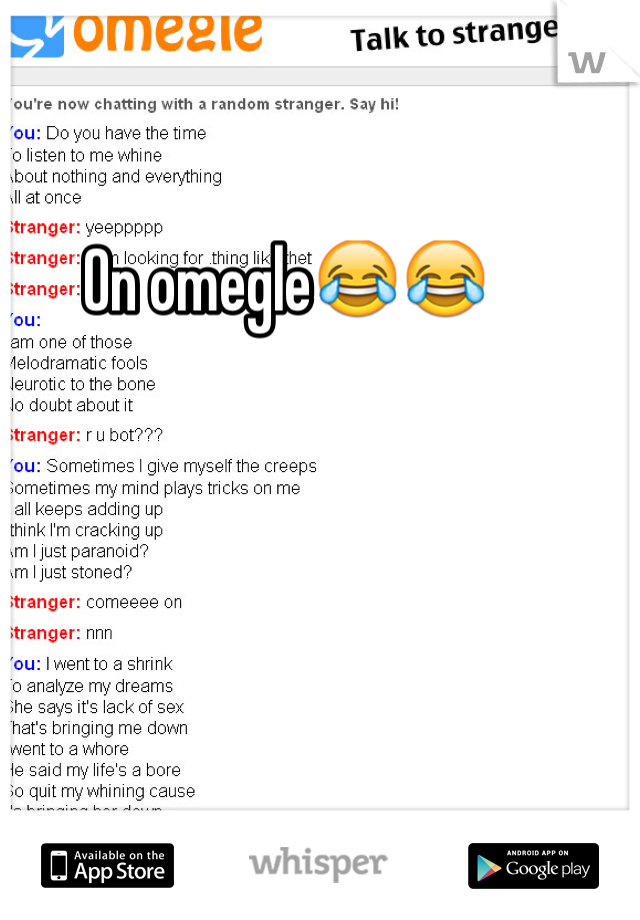 On omegle😂😂