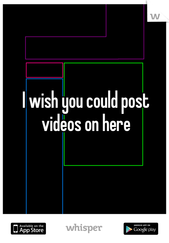 I wish you could post videos on here