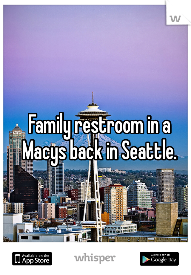 Family restroom in a Macys back in Seattle. 