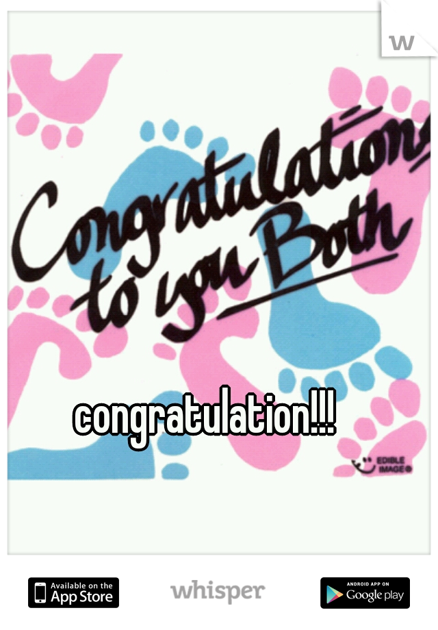 congratulation!!!
