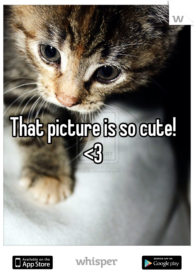 That picture is so cute! <3