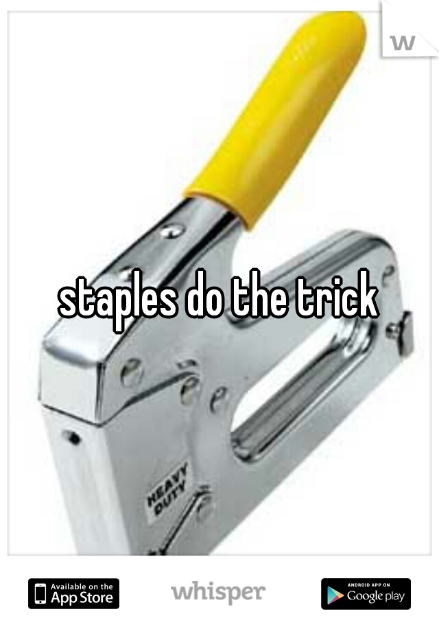 staples do the trick