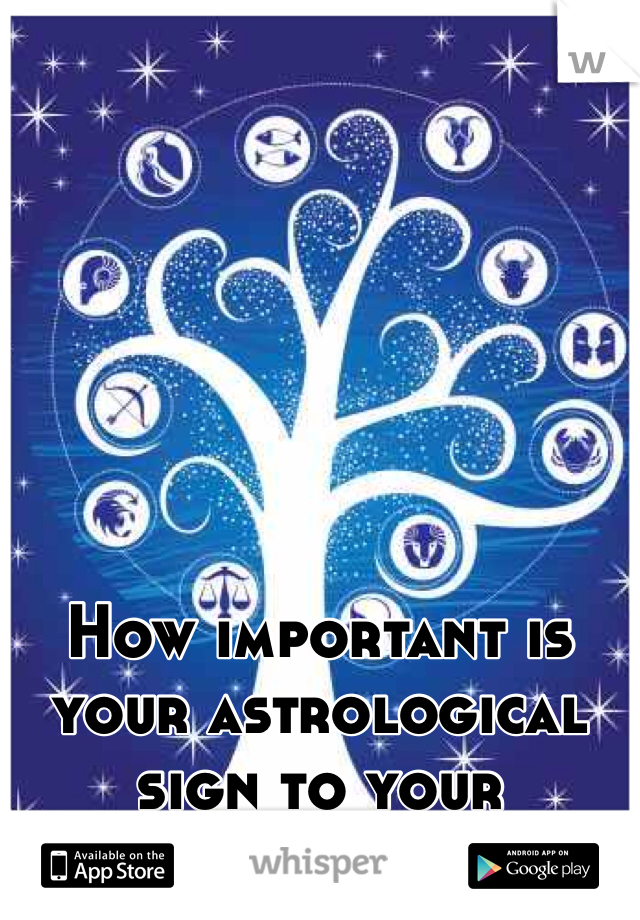 How important is your astrological sign to your relationship? 