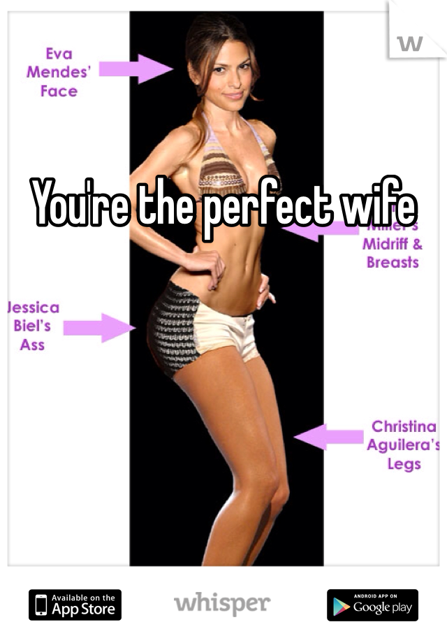 You're the perfect wife