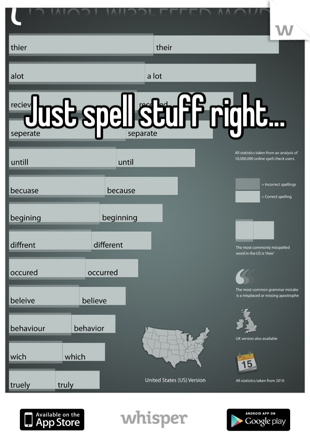 Just spell stuff right...