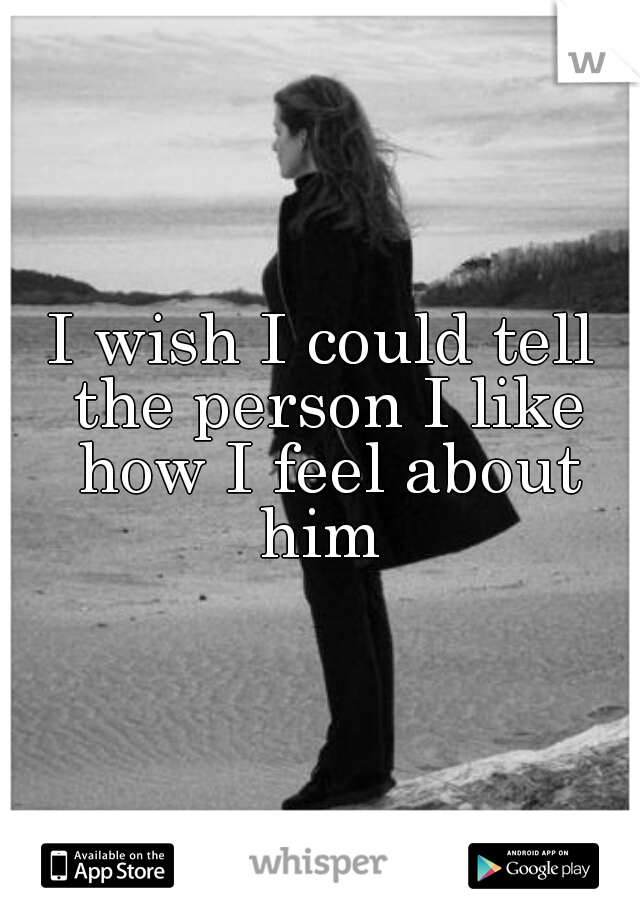 I wish I could tell the person I like how I feel about him 