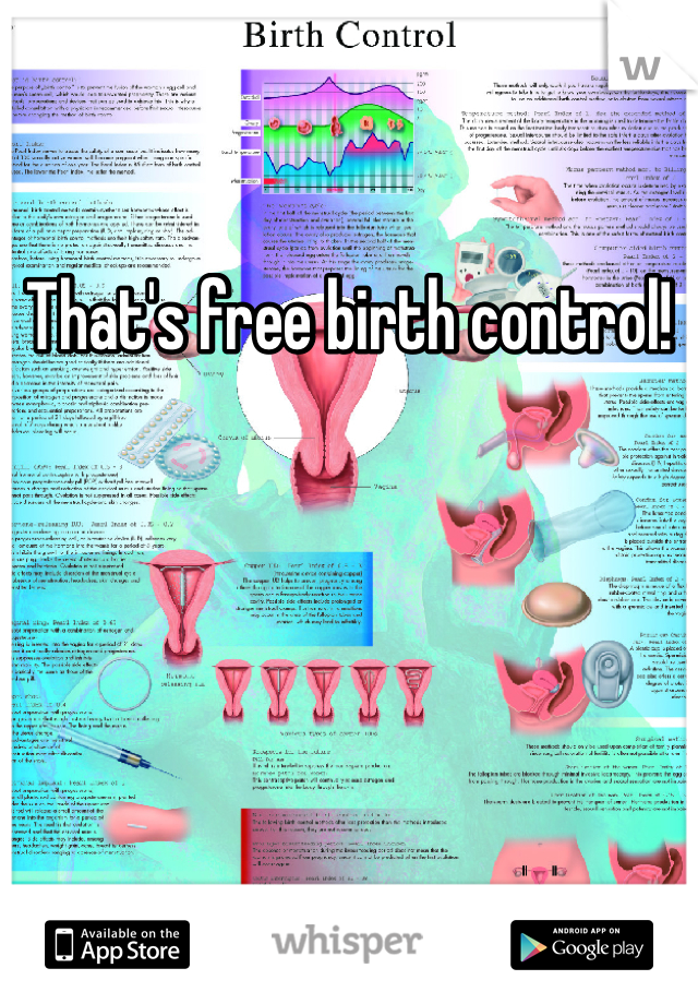 That's free birth control! 