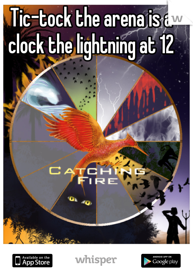 Tic-tock the arena is a clock the lightning at 12