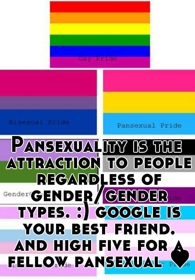 Pansexuality is the attraction to people regardless of gender/gender ...