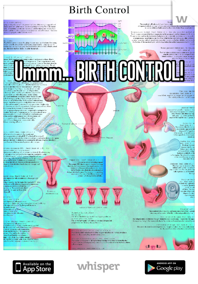 Ummm... BIRTH CONTROL!