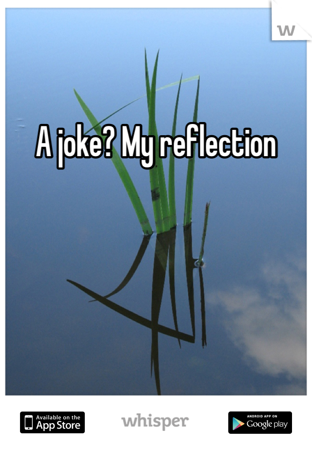 A joke? My reflection 