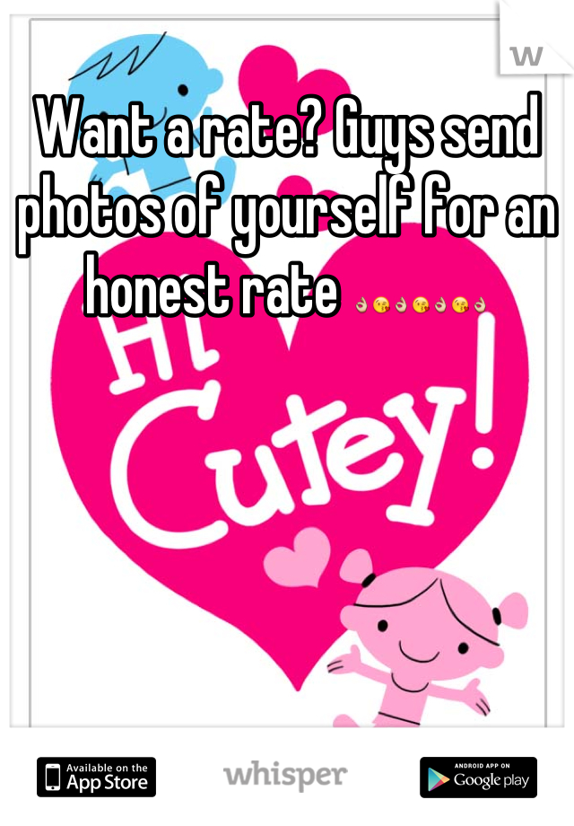 Want a rate? Guys send photos of yourself for an honest rate 👌😘👌😘👌😘👌