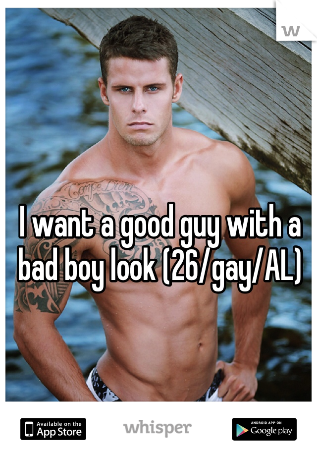 I want a good guy with a bad boy look (26/gay/AL)