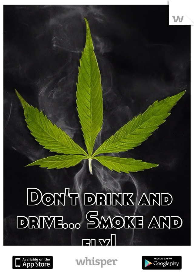 Don't drink and drive... Smoke and fly!
