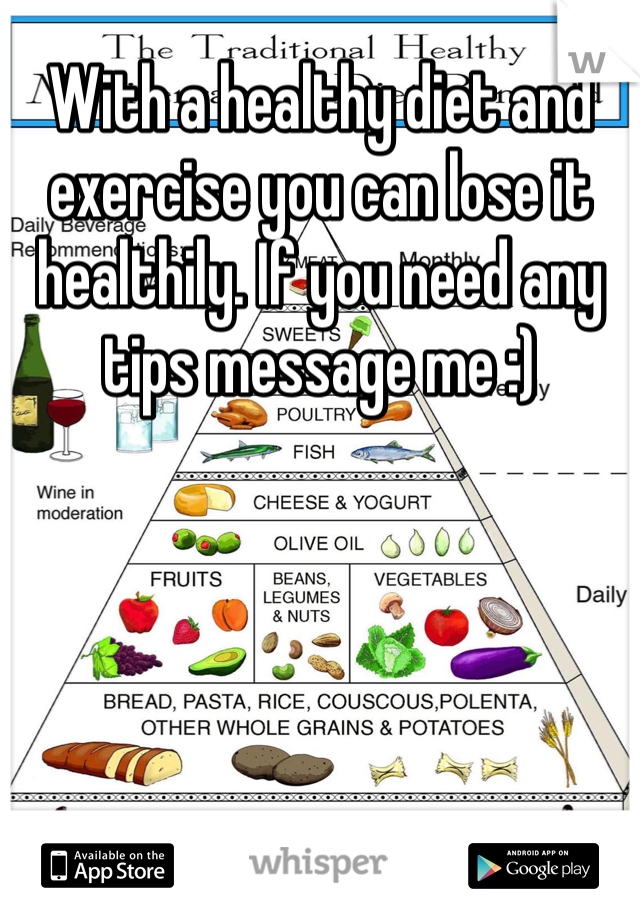 With a healthy diet and exercise you can lose it healthily. If you need any tips message me :) 