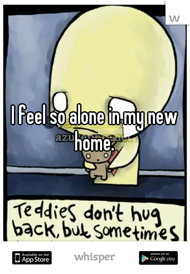 I feel so alone in my new home. 