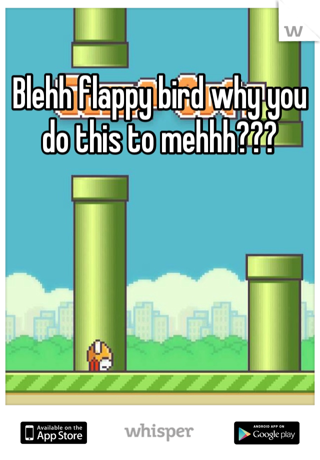 Blehh flappy bird why you do this to mehhh???