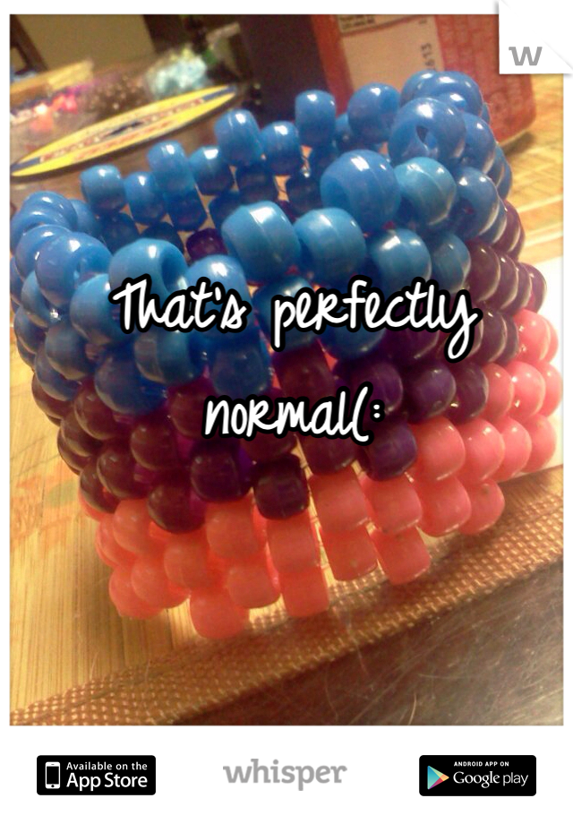 That's perfectly normal(: