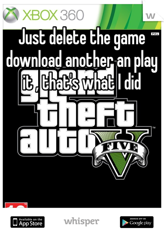 Just delete the game download another an play it , that's what I did 