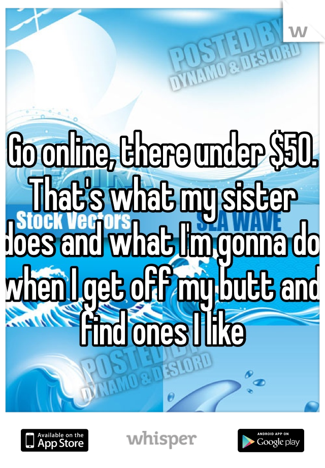 Go online, there under $50. That's what my sister does and what I'm gonna do when I get off my butt and find ones I like 