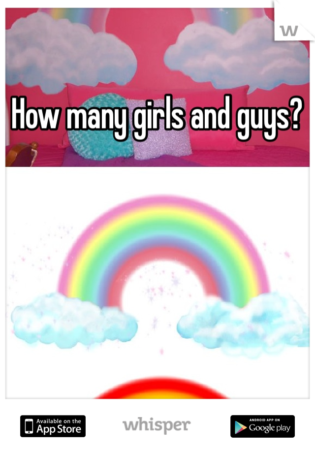 How many girls and guys? 