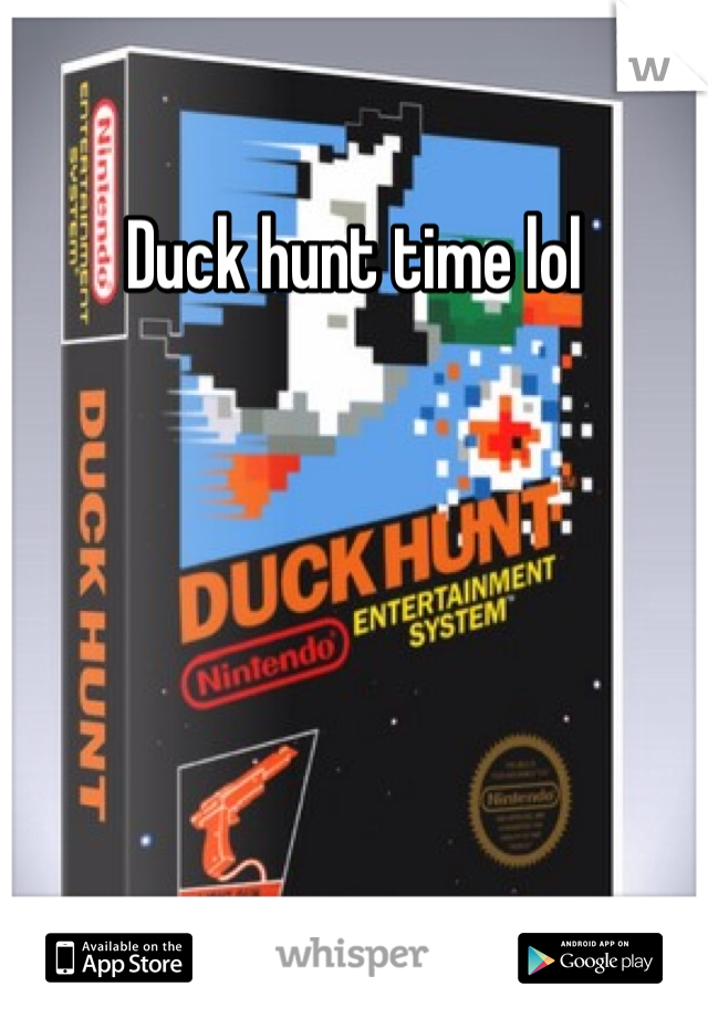 Duck hunt time lol