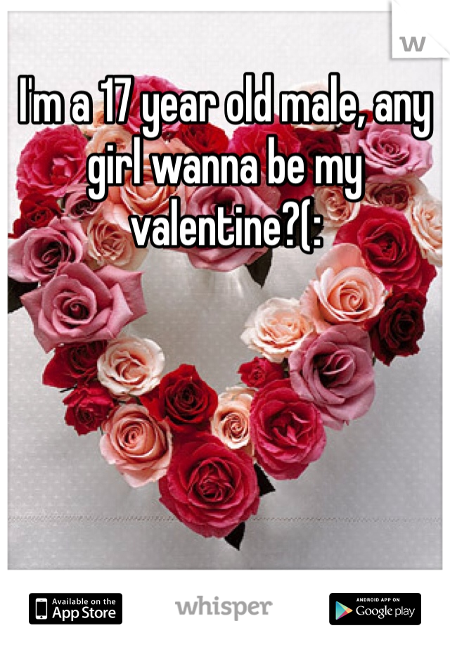 I'm a 17 year old male, any girl wanna be my valentine?(: