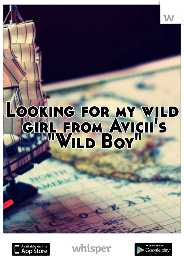 Looking for my wild girl from Avicii's "Wild Boy"