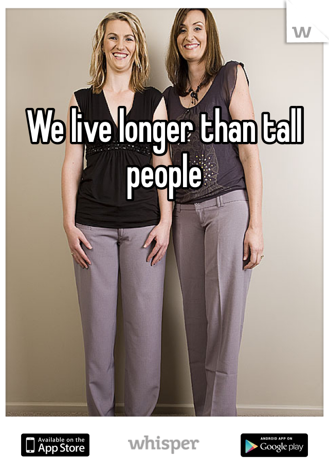 We live longer than tall people