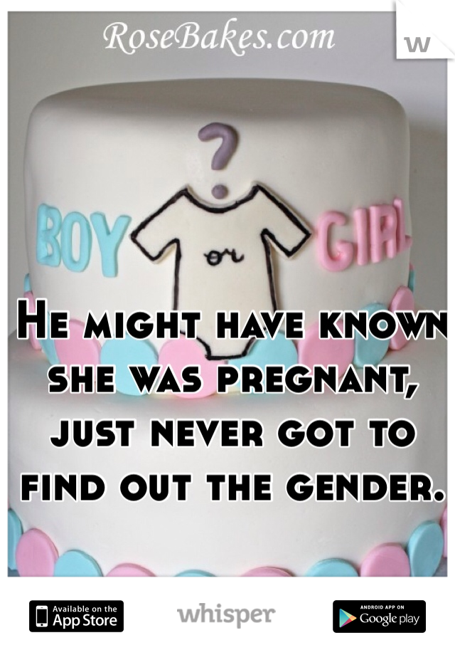 He might have known she was pregnant, just never got to find out the gender. 