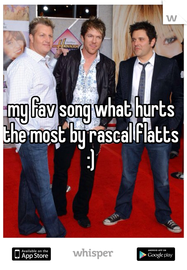 my fav song what hurts the most by rascal flatts :)