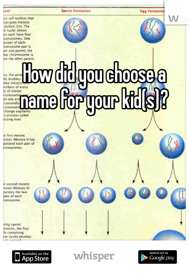 How did you choose a name for your kid(s)?