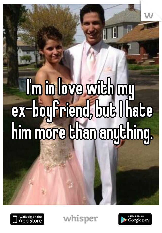 I'm in love with my ex-boyfriend, but I hate him more than anything.