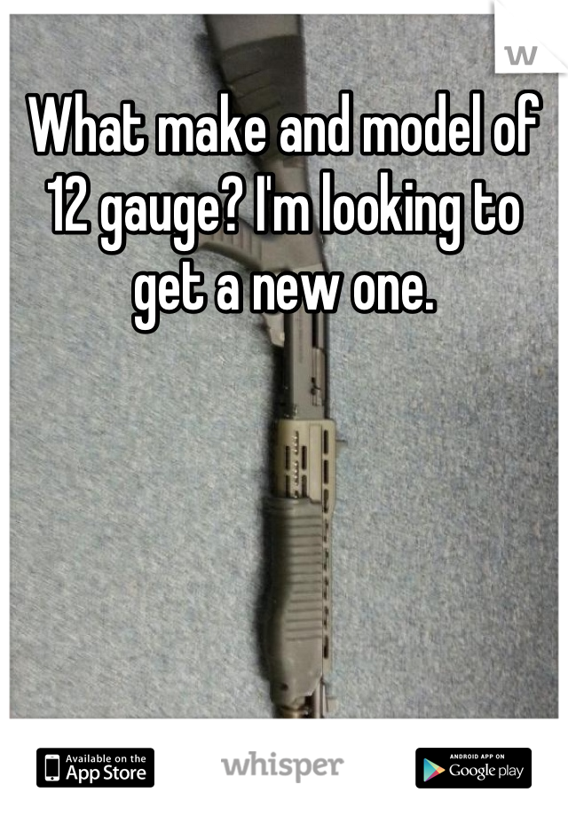 What make and model of 12 gauge? I'm looking to get a new one.