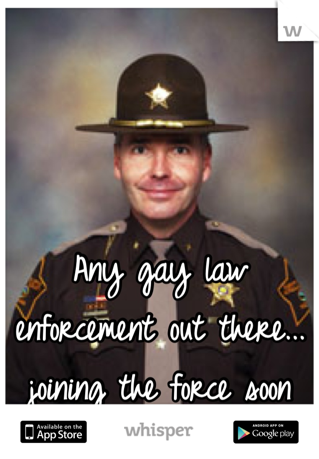 Any gay law enforcement out there... joining the force soon