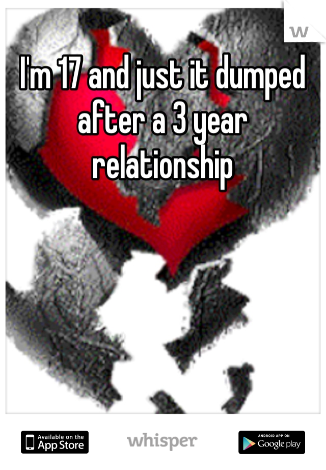 I'm 17 and just it dumped after a 3 year relationship