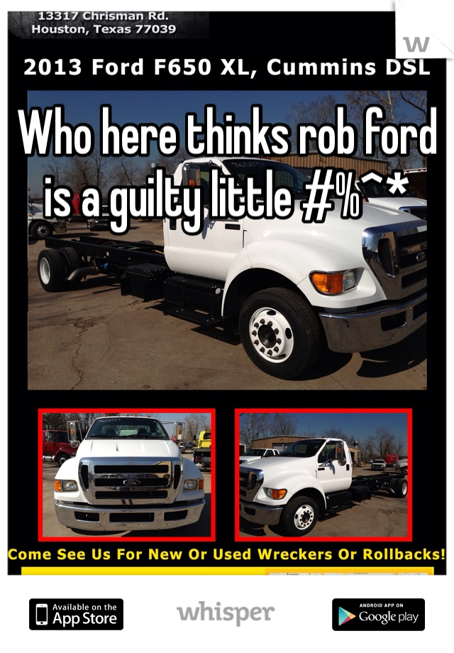 Who here thinks rob ford is a guilty little #%^*