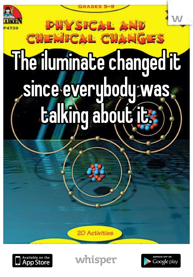 The iluminate changed it since everybody was talking about it.