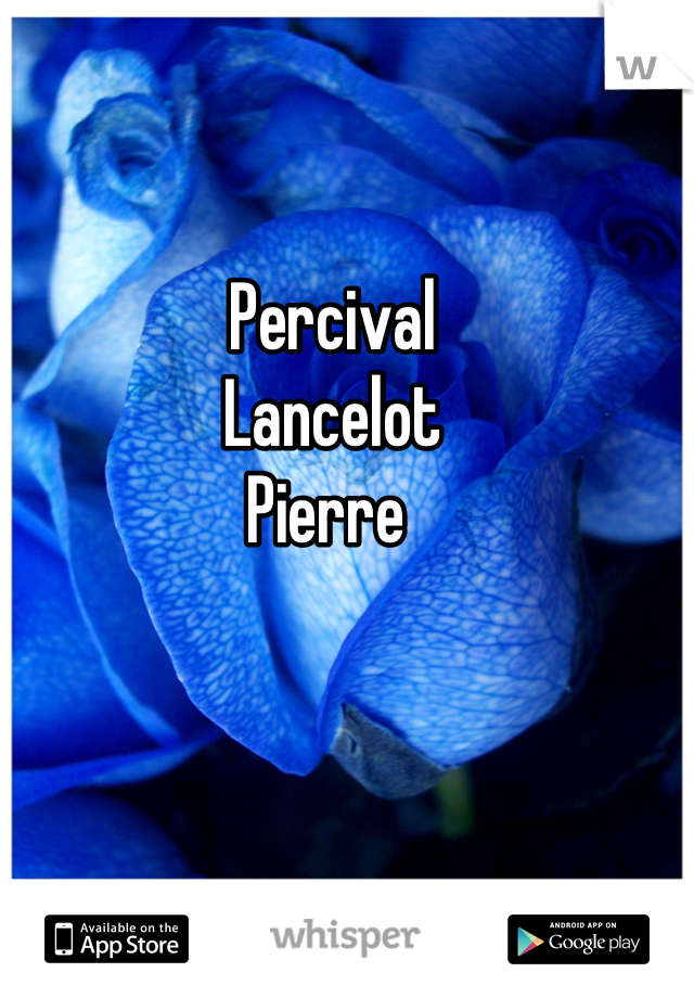 Percival
Lancelot
Pierre 
