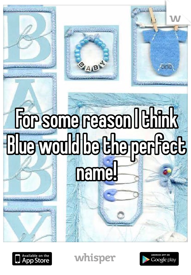 For some reason I think Blue would be the perfect name! 