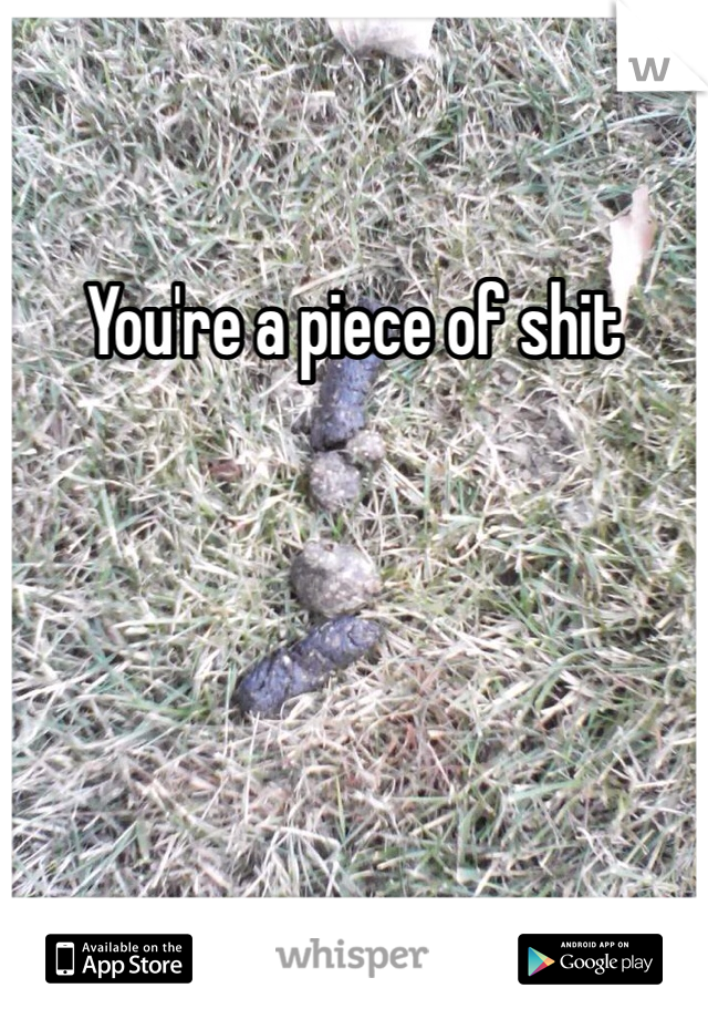 You're a piece of shit