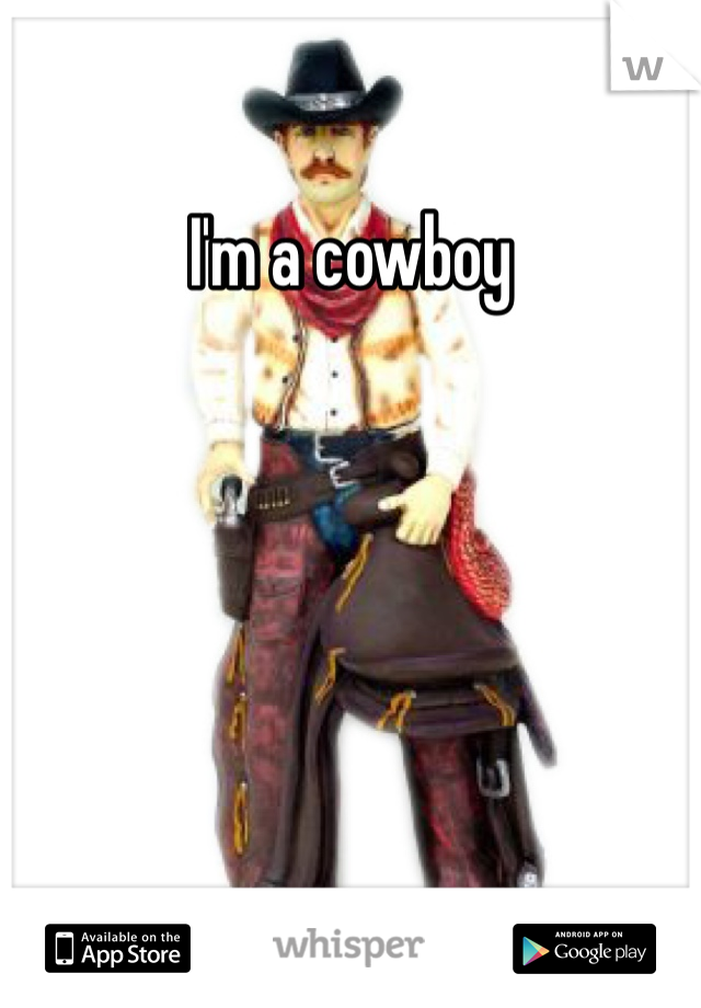 I'm a cowboy
