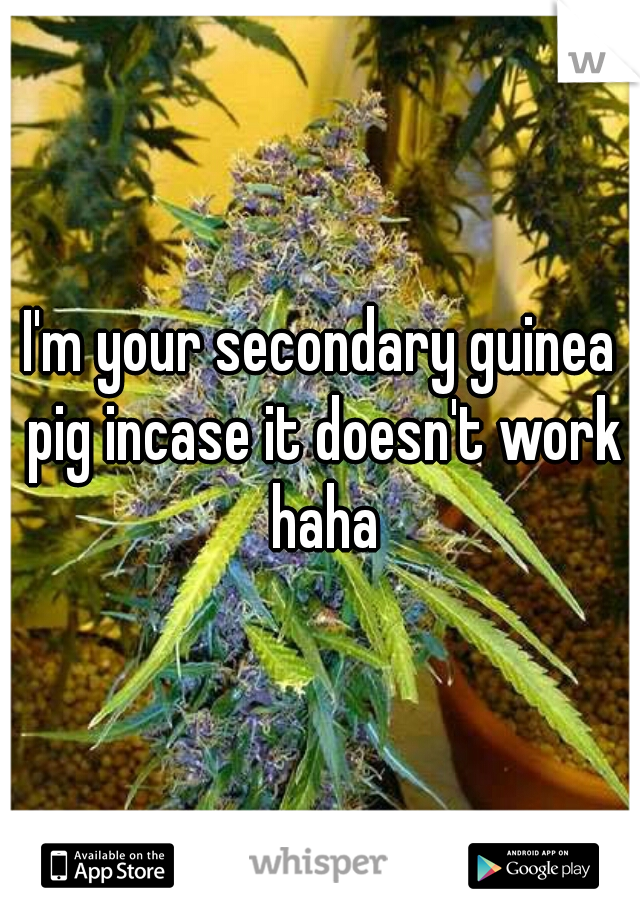 I'm your secondary guinea pig incase it doesn't work haha