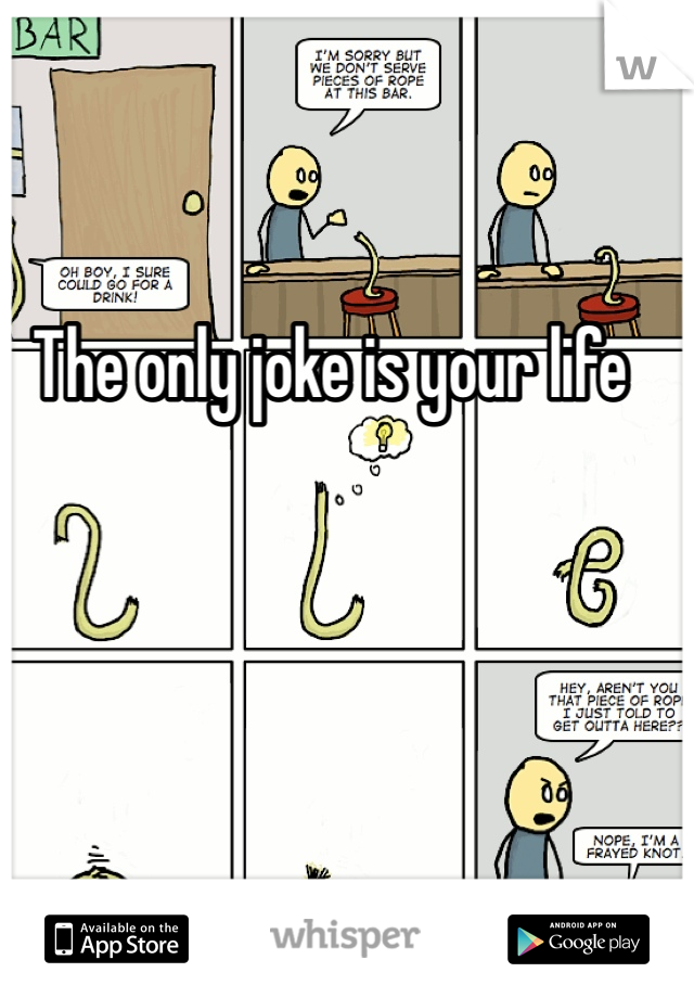 The only joke is your life