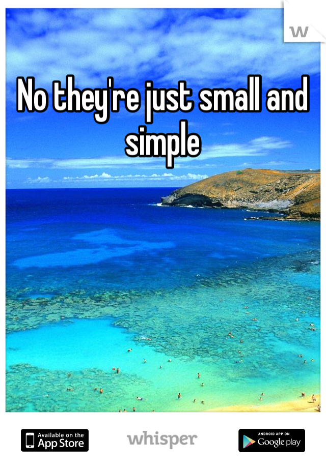 No they're just small and simple 