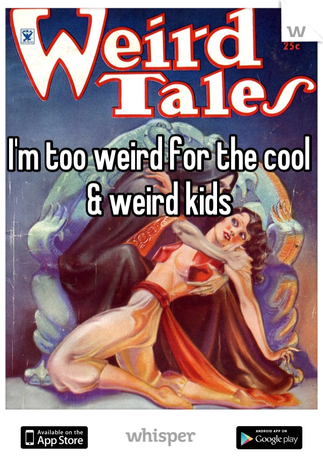 I'm too weird for the cool & weird kids